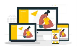 Responzívny web dizajn – webová stránka prispôsobená pre mobil, tablet a počítač.